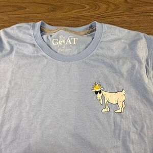 GOAT USA Mens Small Carolina Blue Logo Graphic T-Shirt Short Sleeve NWT Lacrosse